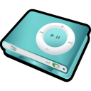 iPod Shuffle Blue Green Icon 128x128 png